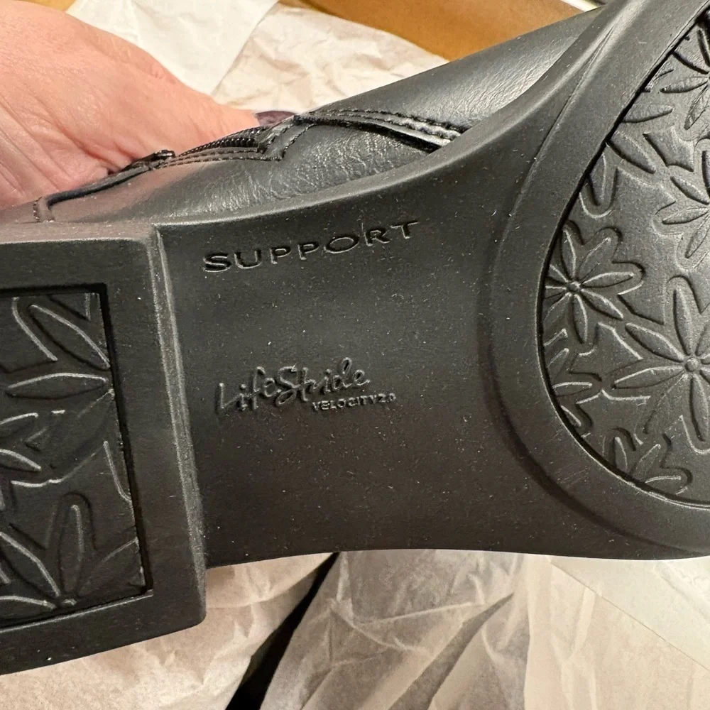Life Stride Black Ankle Booties